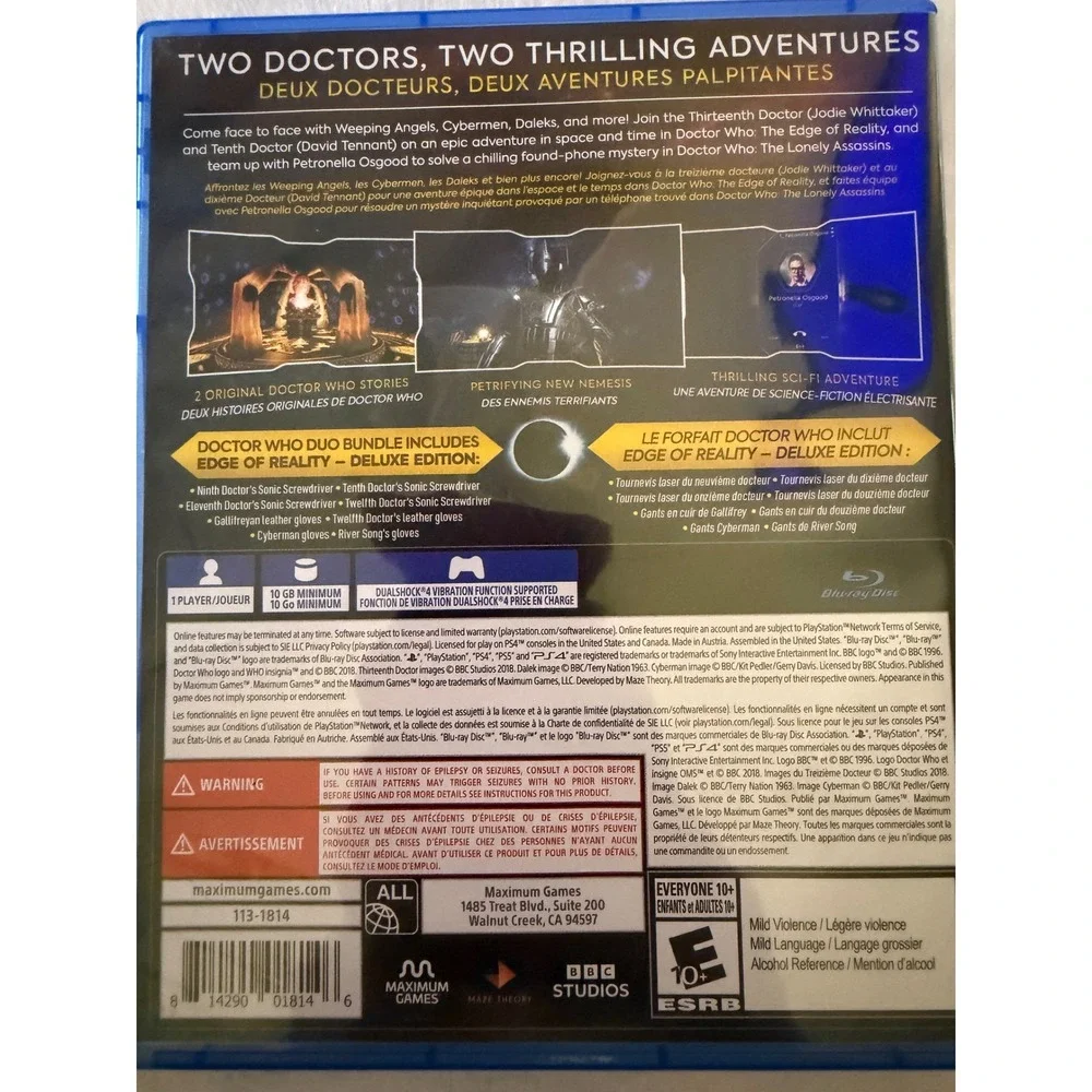 Doctor Who Duo Bundle Edge of Reality Lonely Assassins PS4 Deluxe Edition Game